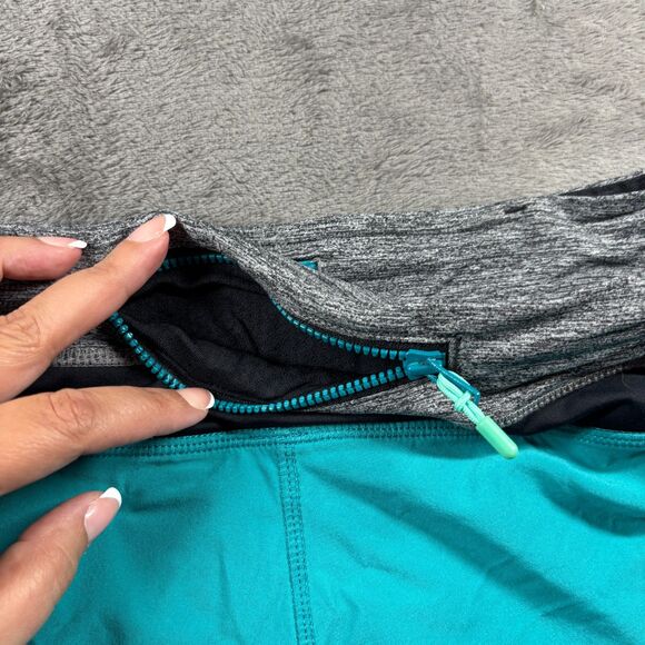 Lululemon Women Shorts Speed Up Groovy Run Running Sea Foam Black Size 10 G306 - Picture 4 of 8